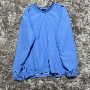 Alan Flusser Blue V-Neck Sweater